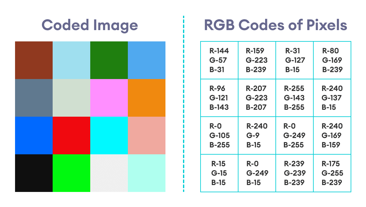 Original Image With RGB Codes Original Image With RGB Codes